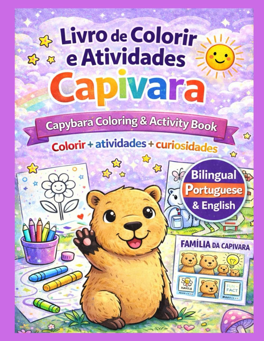 Livro de Colorir e Atividades Capivara