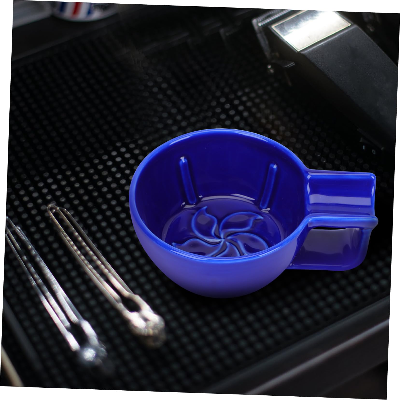Ciotola da Barba in Ceramica Blu, Alta Capacità per Schiuma da Barba Densa, Ciotola per Rasatura Uomo, Accessorio per Cura Personale Quotidiana