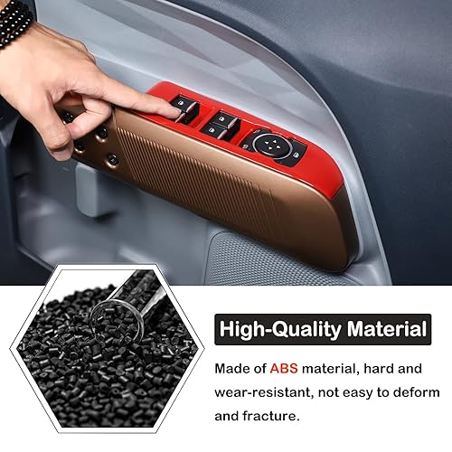 Miniatura 3 de Cubierta de panel de botón para interruptor de elevación de ventana de puertas delanteras y traseras de automóvil compatible con Ford Maverick 2022