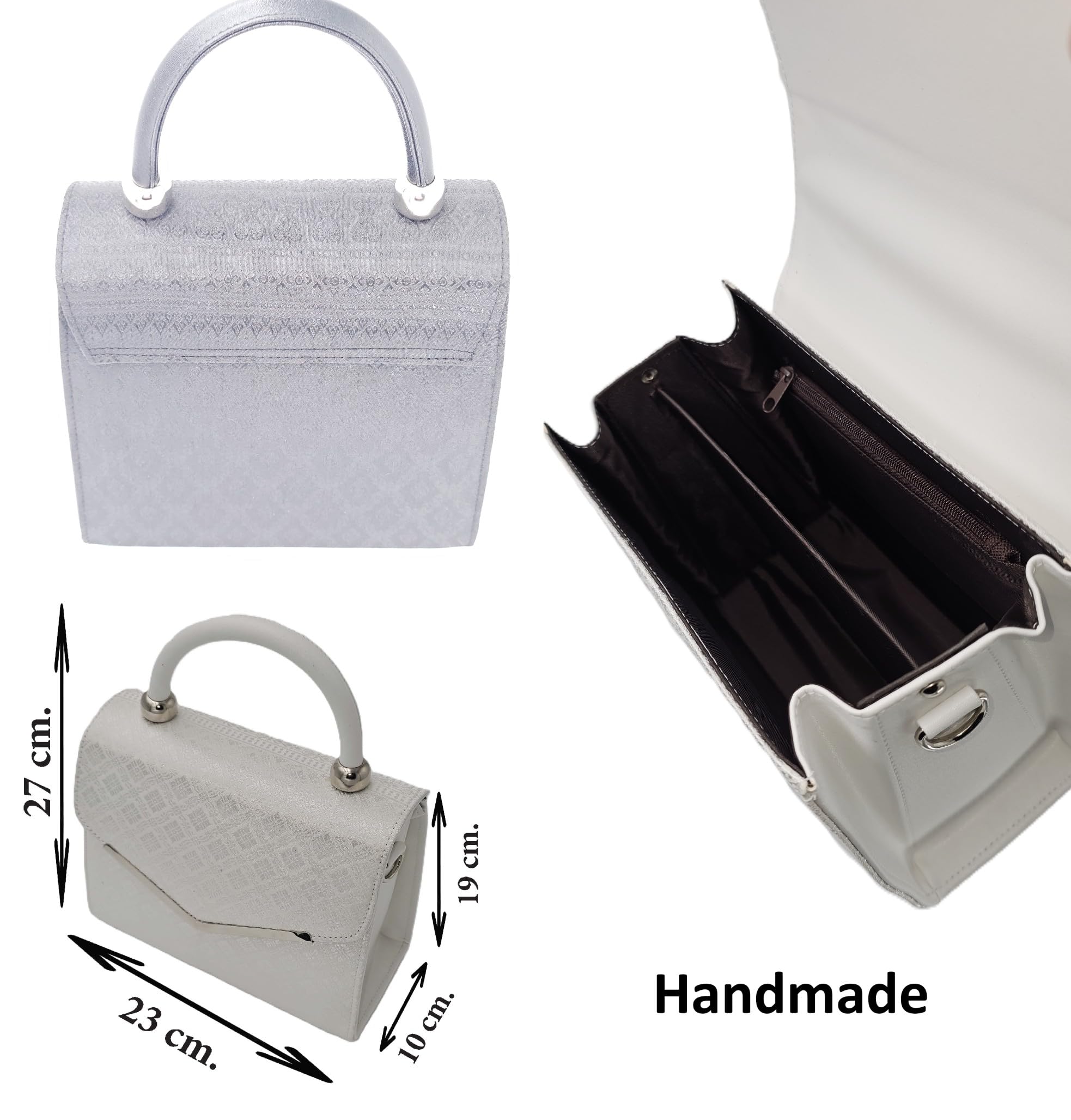 Siam Heritage Borsa Donna in Vera Seta Thailandese
