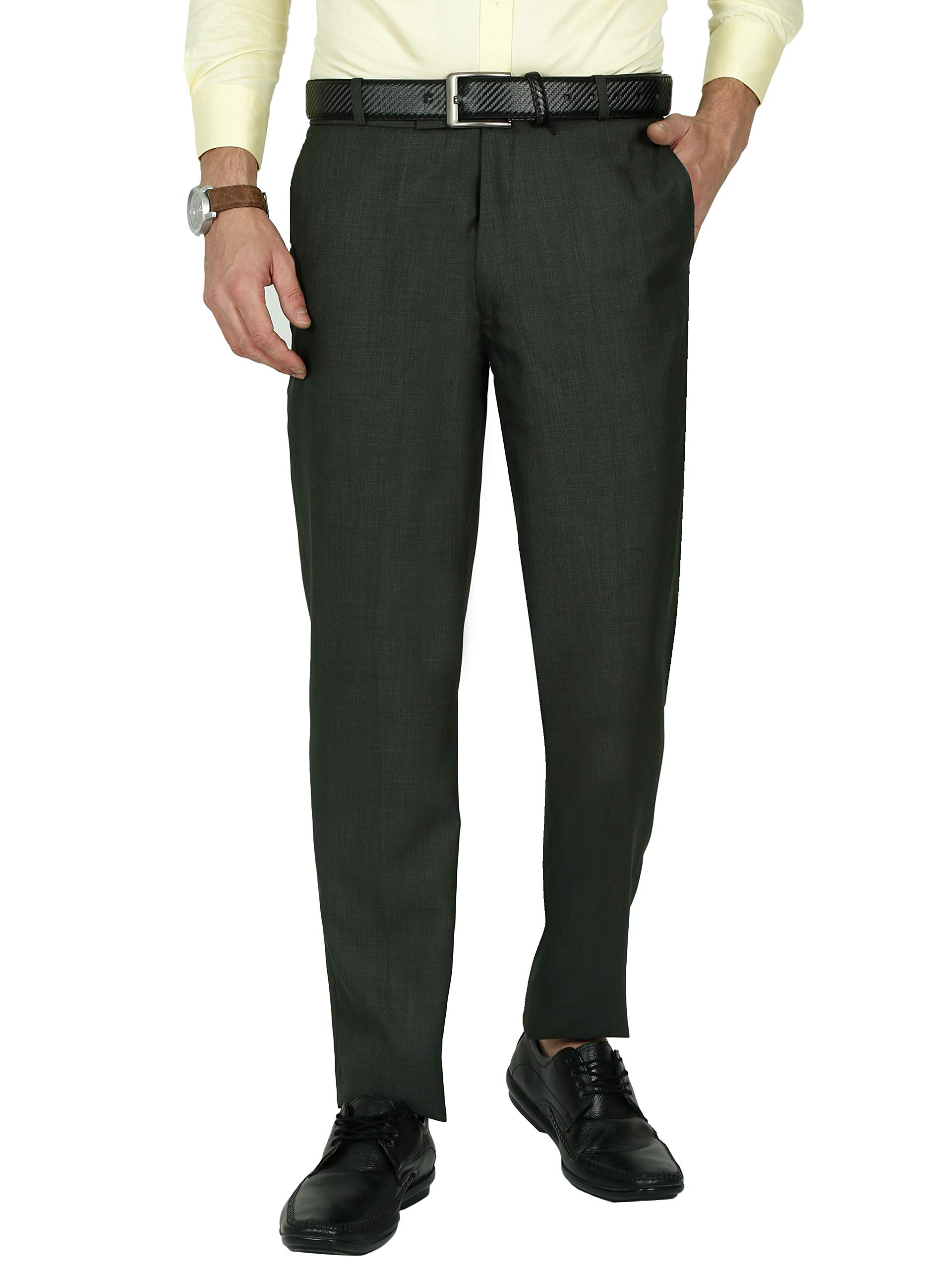 McHenry Mens Solid Formal Regular Fit PolyViscose Military Green Trousers(MGreen4007-38_Color:Dark Green_Size:38) (B08W5749WM) Amazon Price History, Amazon Price Tracker