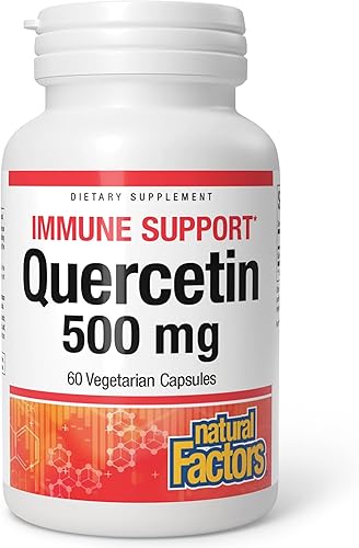 Natural Factors Quercetina 500 mg para apoyo inmunológico, 60 cápsulas