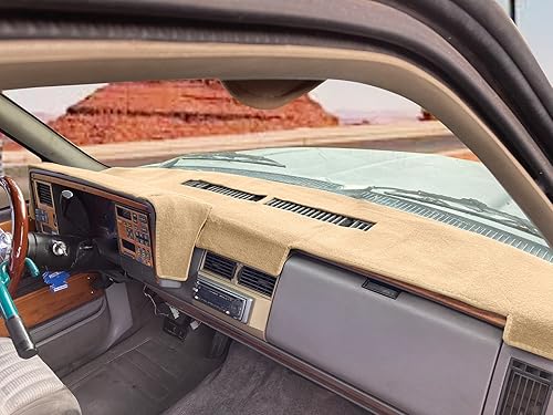 Miniatura 8 de Cubierta de salpicadero compatible con Chevy ChevroletGMC Sierra C1500 C2500 C3500 K1500 K2500 K2500 K3500 Pickup Truck 1988-1994 (88-94, gris)