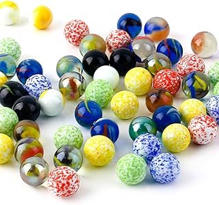 60PCS Colorful Glass Marbles,9/16 inch Marbles Bulk for Kids Marble Games,DIY and Home Decoration
