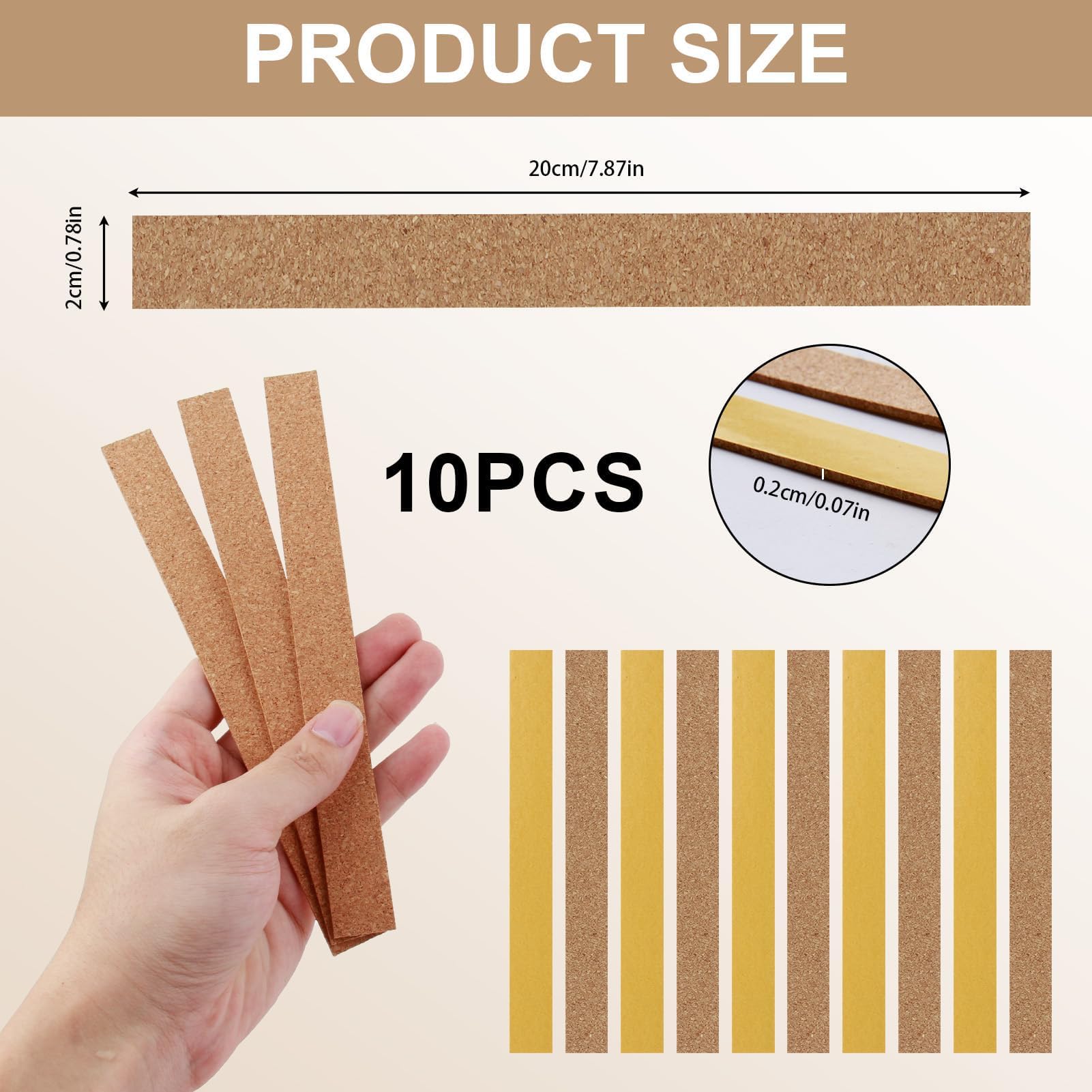 Bande Résiliente Liège Autocollant 10mm X 350mm X 10m - Bande Résiliente Liège Autocollant 350mm - Experts Du Liège