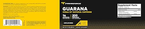 Miniatura 5 de Primaforce Guaraná en polvo (7.05 oz) (sin sabor) - Guaraná puro, 200 porciones