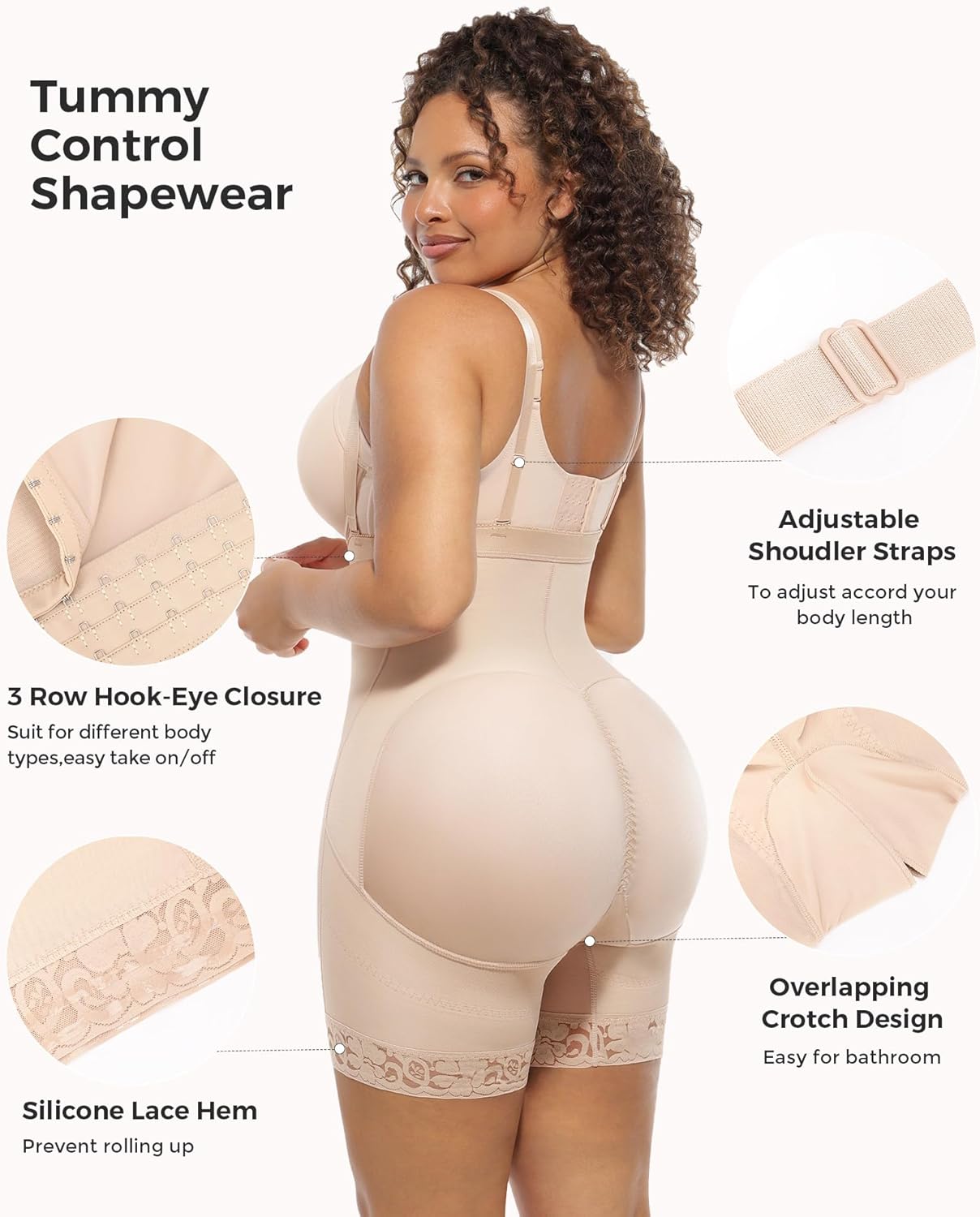 FeelinGirl Faja Body Shaper Tummy Control Shapewear for Women Butt Lifter Post Surgery Fajas Postparto Para Mujer - Image 4