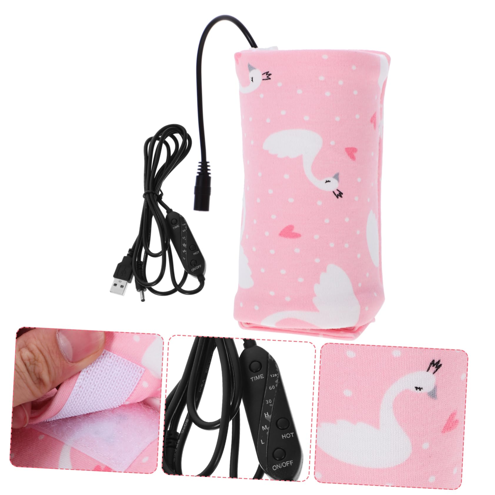 SUPVOX 3 Pezzi Copertura Isolante Scalda Biberon Tenere La Borsa Caldo Borsa Per Biberon Mantenere Caldo Il Latte Per Bottiglia Isolante Termico Rosa Cotone