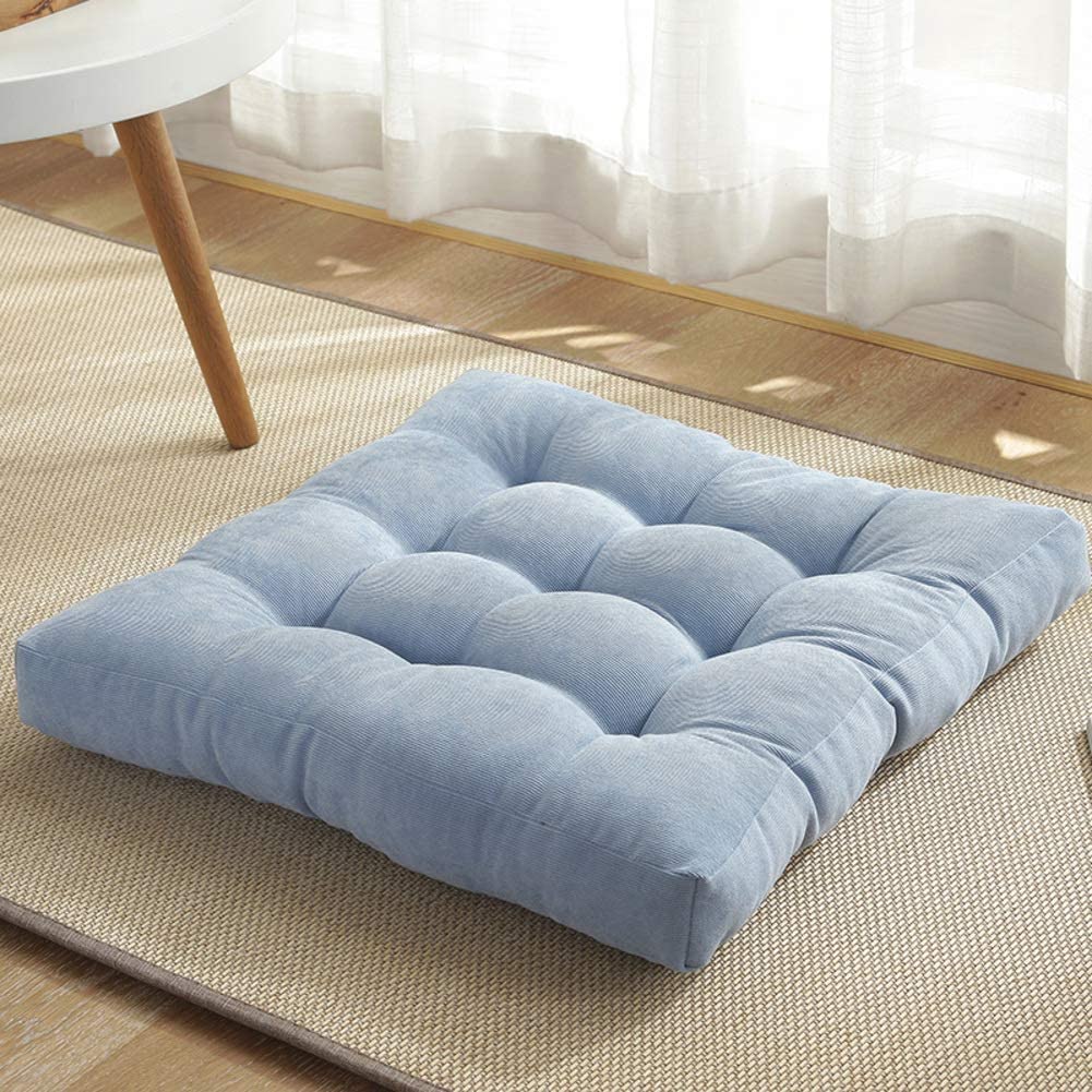 Cuscino spesso e morbido per meditazione yoga, tappetino per pavimento in velluto a coste per casa e all'aperto, cuscino quadrato da 40 x 40 cm, ideale per balcone, patio, yoga e meditazione