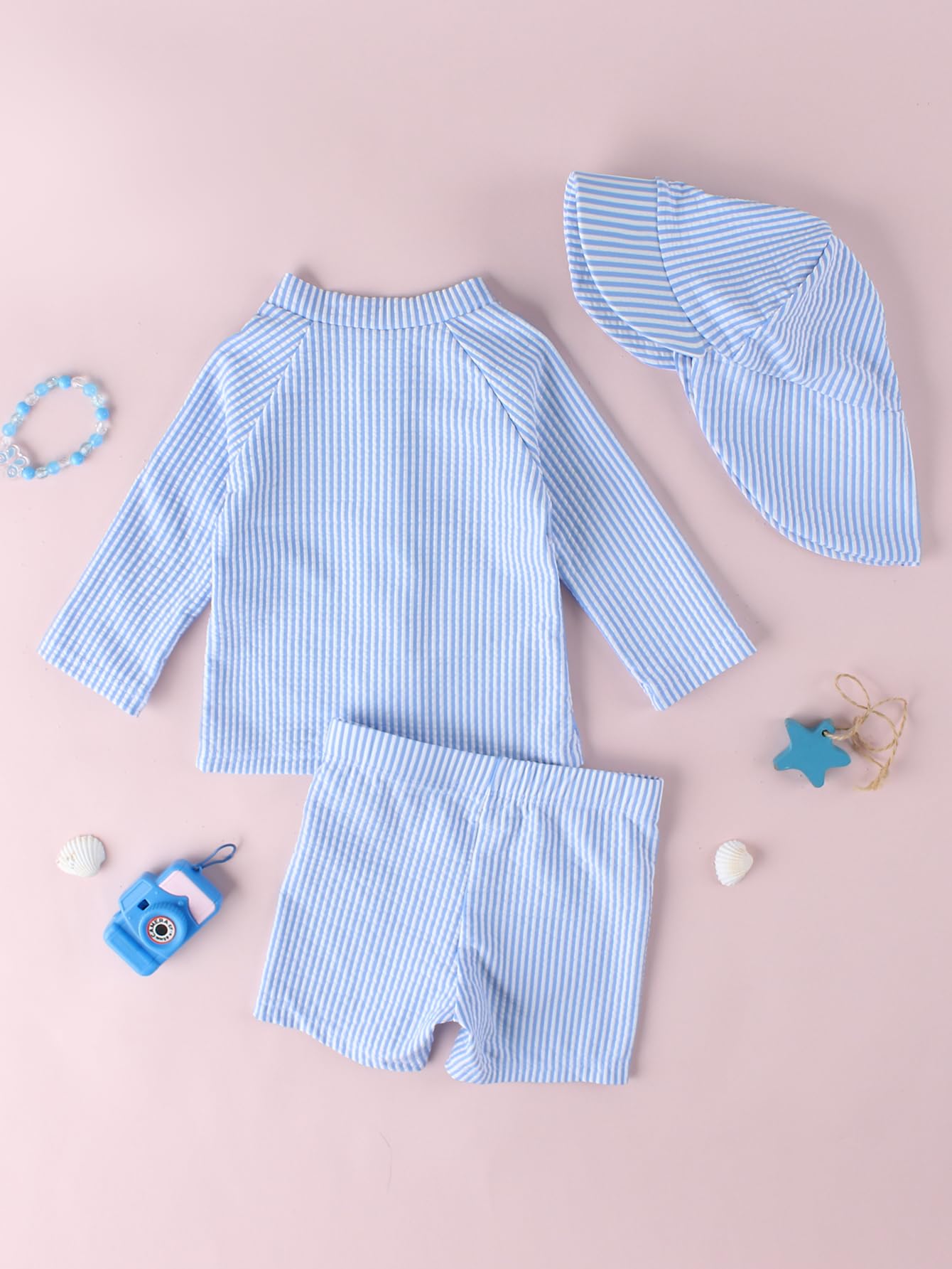 JiAmy Costume da bagno per bambini e bambine, protezione dai raggi UV, costume da bagno intero con cappello da sole