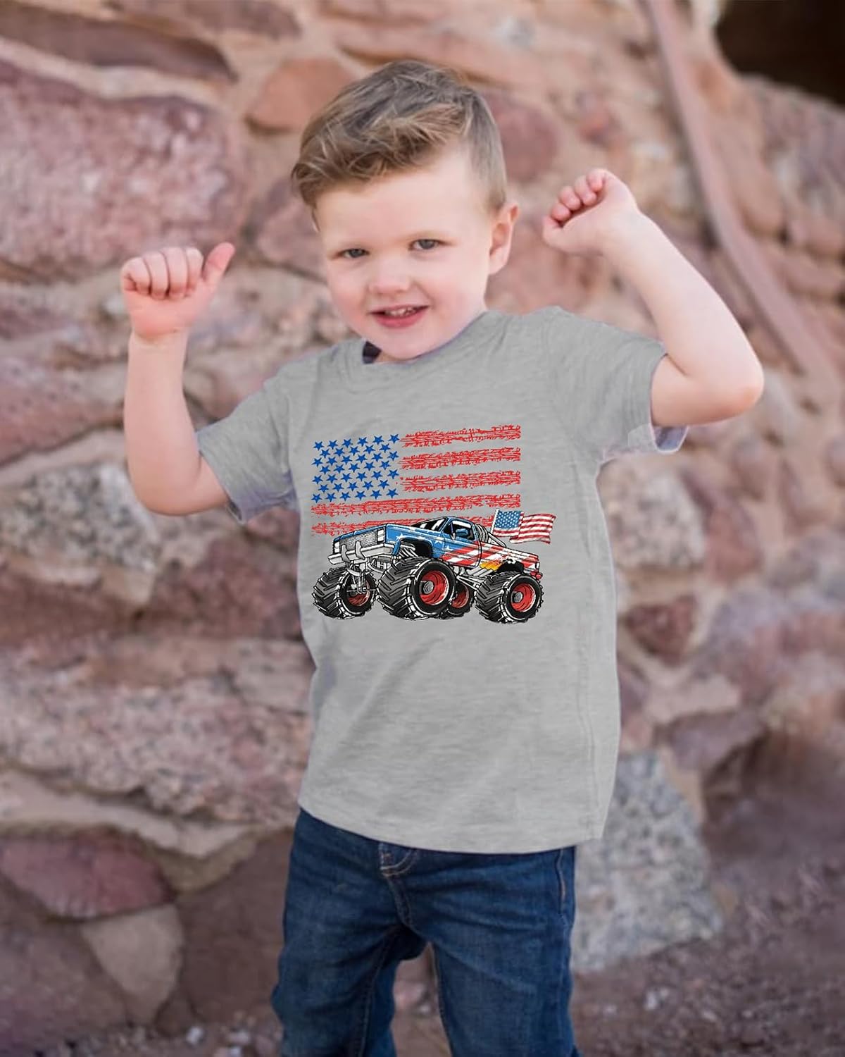Boys 4th of July Shirt Girls Red White and Blue Patriotic American Flag Graphic Kids USA Independence Day Outfit 1-7 Years