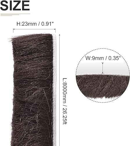 Miniatura 2 de Burlete de cepillo de sellado de 26 pies x 0.35 x 0.9 pulgadas (largo x ancho x alto)  1 paquete  bueno para marco de ventana de puerta del hogar