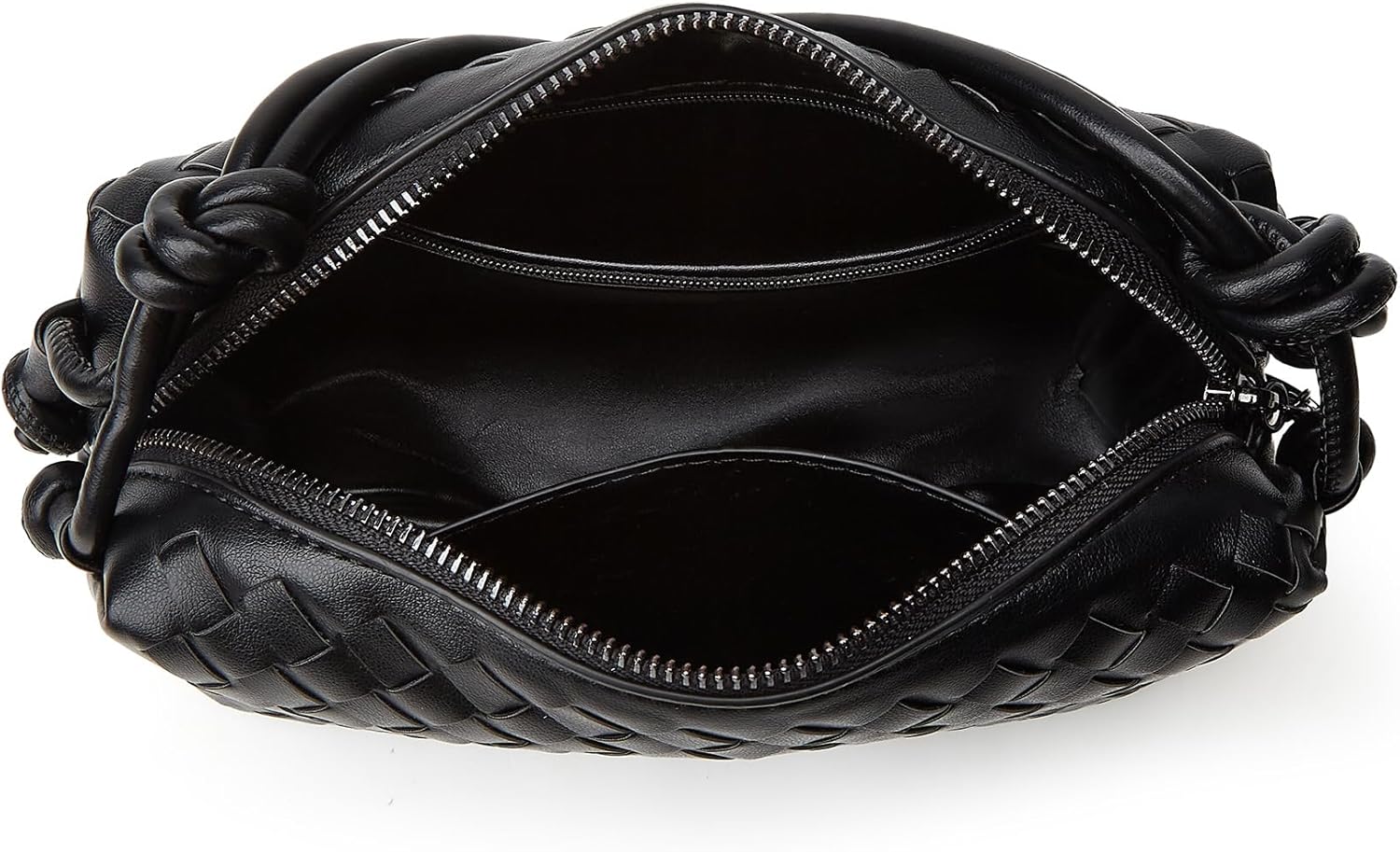 Woven Crossbody Bag for Women: Classic Handwoven Vegan Leather Bag - Effortless Minimalist & Compact for Daily Wear - Image 8