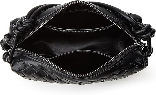 Miniatura 8 de Woven Crossbody Bags for Women Vegan Leather Handbag - Handwoven Small Purse - Trendy Shoulder Bag