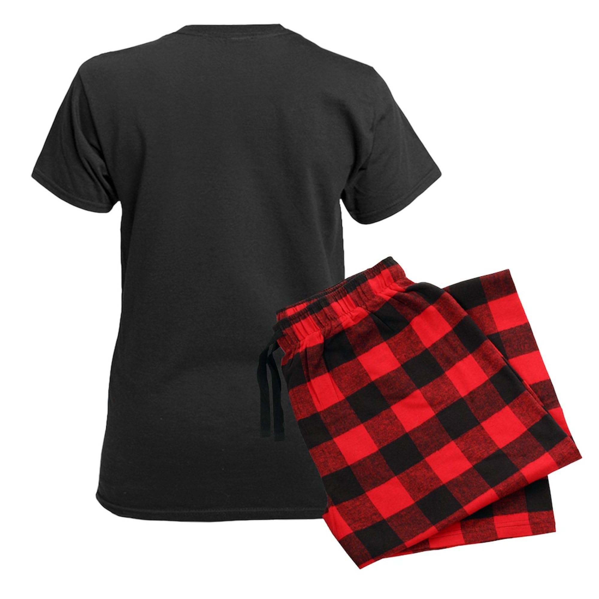 CafePress Spider Web Women's Dark Pajamas Womens Novelty PJ Sleepwear: XX-Large With Red Plaid Pant