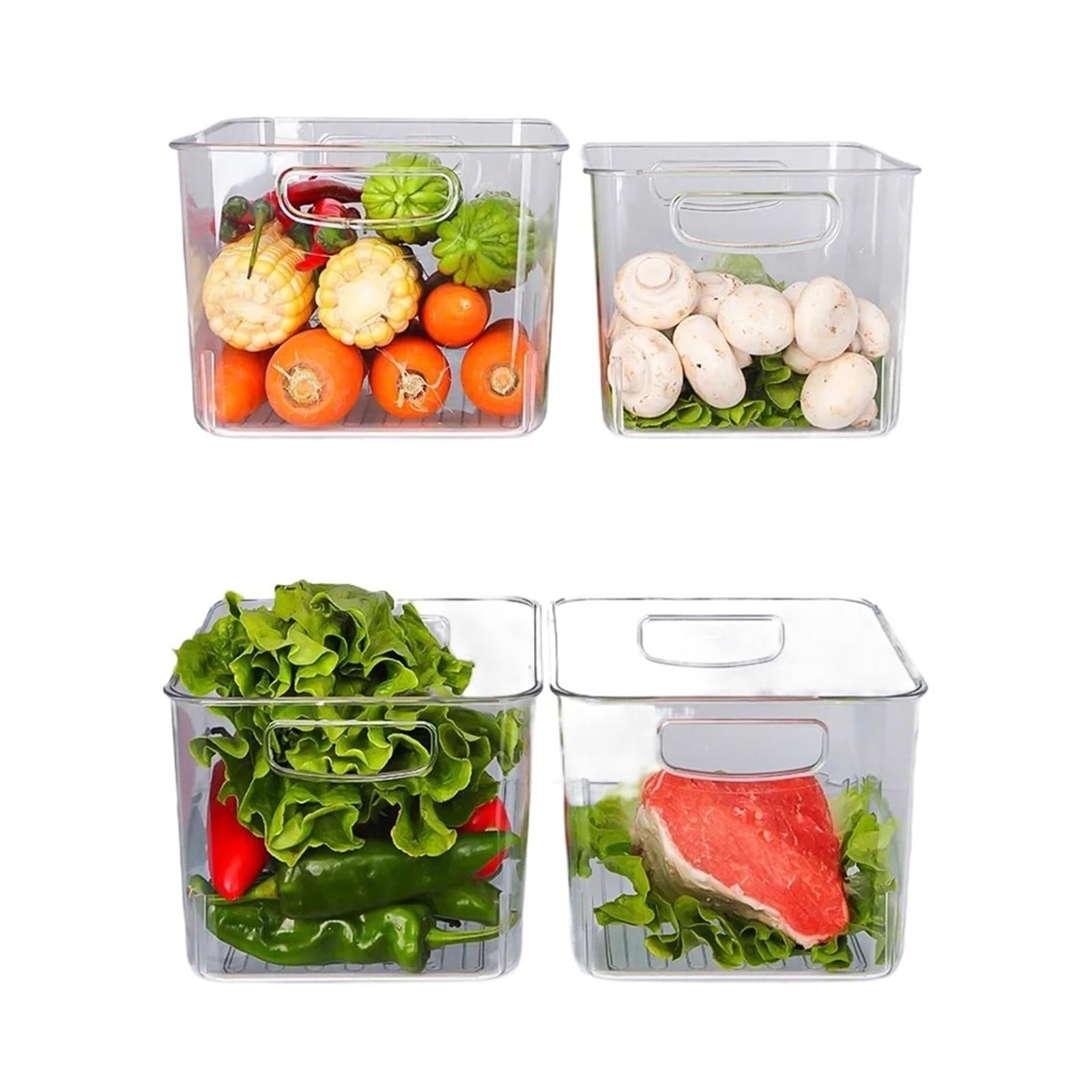 Caja De Almacenamiento Estilo Cajón De Refrigerador, Contenedor De Almacenamiento | Caja de almacenamiento estilo cajón de refrigerador,Soporte de estante,Caja de almacenamiento transparente