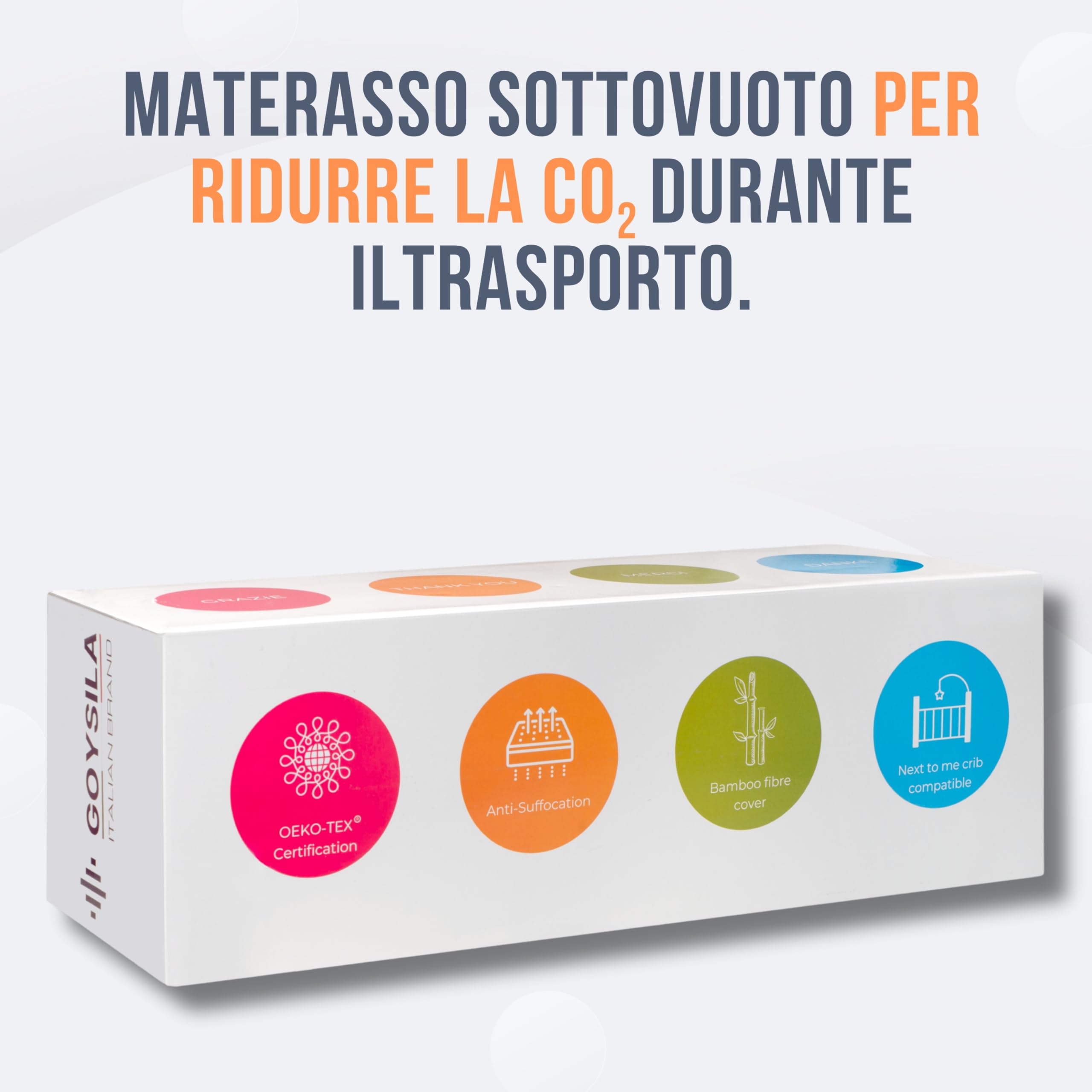 GOYSILA Materasso Next To Me Compatibile Chicco Materassino Culla Neonato Antisoffoco Traspirante Certificato Oeko-Tex h 7cm per Next2Me Dream Magic Air Cam Cullami Brevi Nanna Oh 83x50 cm