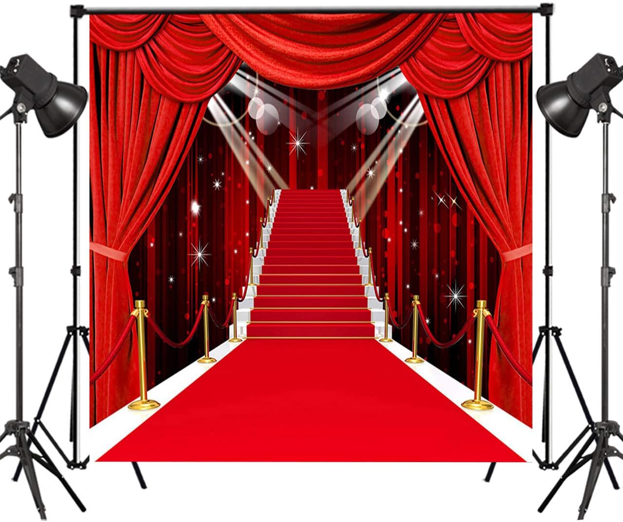 LB 10x10ft Red Carpet Vinyl Photography Backdrop Customized Photo Background Studio Prop VD442