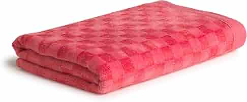 MÖVE Duschvorlage Velours 50x80cm - Monochrome Check Aus Baumwolle & Bambus