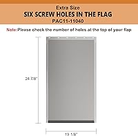 Vista 2 de Solapas de repuesto extra grandes para puerta de perro con tornillos, compatibles con puertas de perro PetSafe Freedom PAC 11-11040, miden 13 1/8” x