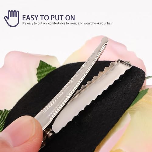 Miniatura 8 de FRCOLOR Pinzas para el cabello con cuernos de oveja y flores rosas para mujer, para Halloween, gótico, demonio, cabra, cuerno de oveja, accesorios