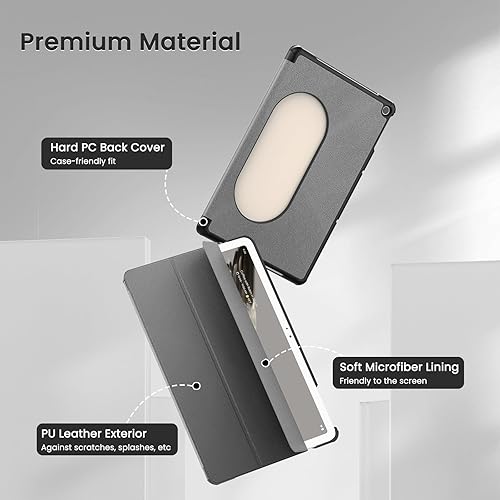 Miniatura 3 de MoKo Funda para tableta Google Pixel 2023, diseño plegable, ultra fina y delgada, de cuero TPU, protector completo, funda de soporte triple para
