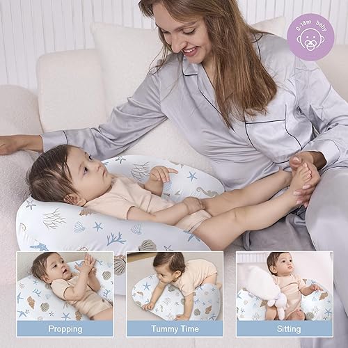 Miniatura 4 de Little Grape Land Almohada de lactancia para bebés, almohadas de lactancia, almohada de apoyo para bebés para lactancia, alimentación con biberón,
