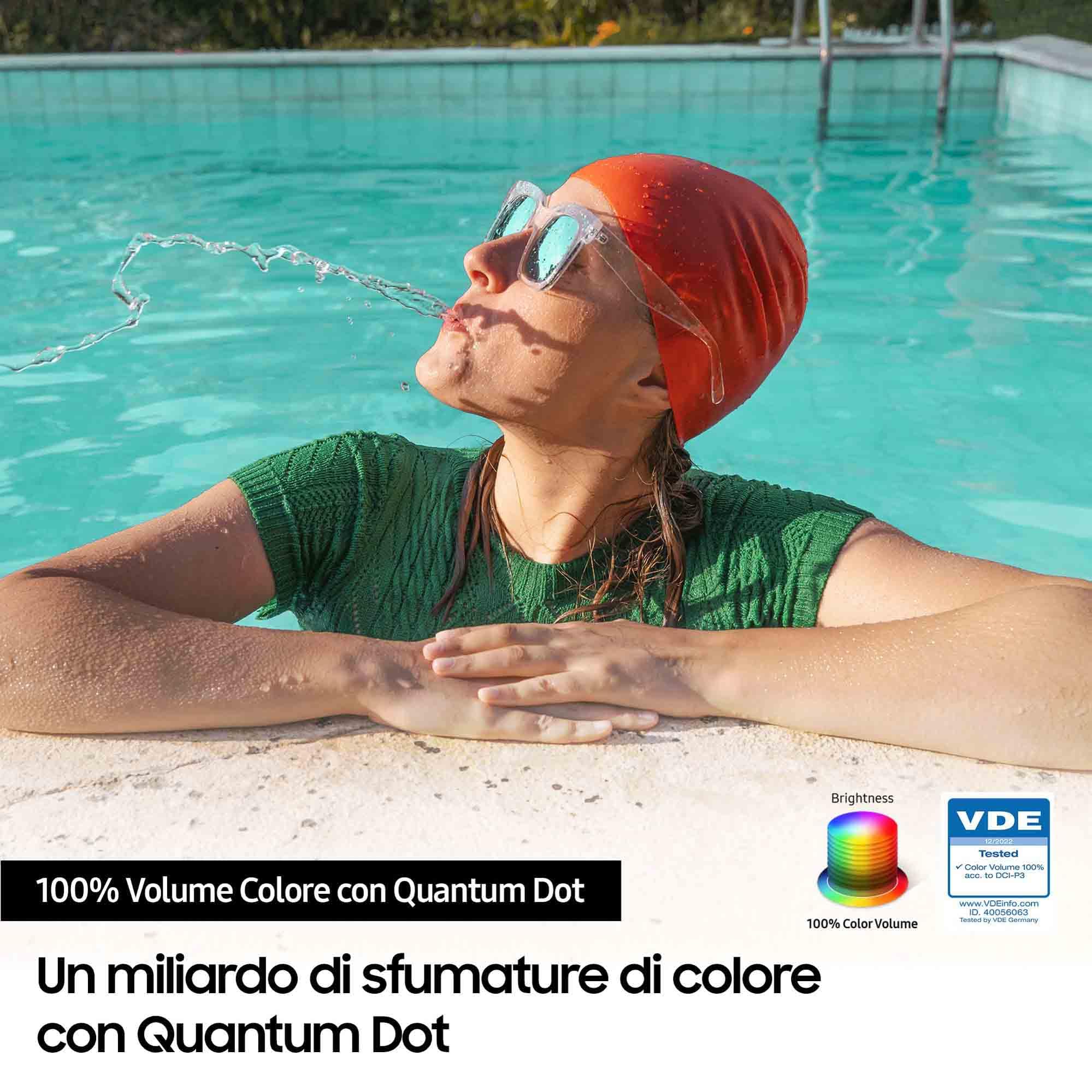 Samsung Smart TV 43" QE43Q64DAUXZT QLED 4K Upscaling, Processore Quantum 4K Lite, AirSlim Design, DVBT-2, Q-Symphony & OTS Lite, Gaming Hub, Ultimate UHD Dimming, Titan Gray 2024 [Amazon EXCL.]