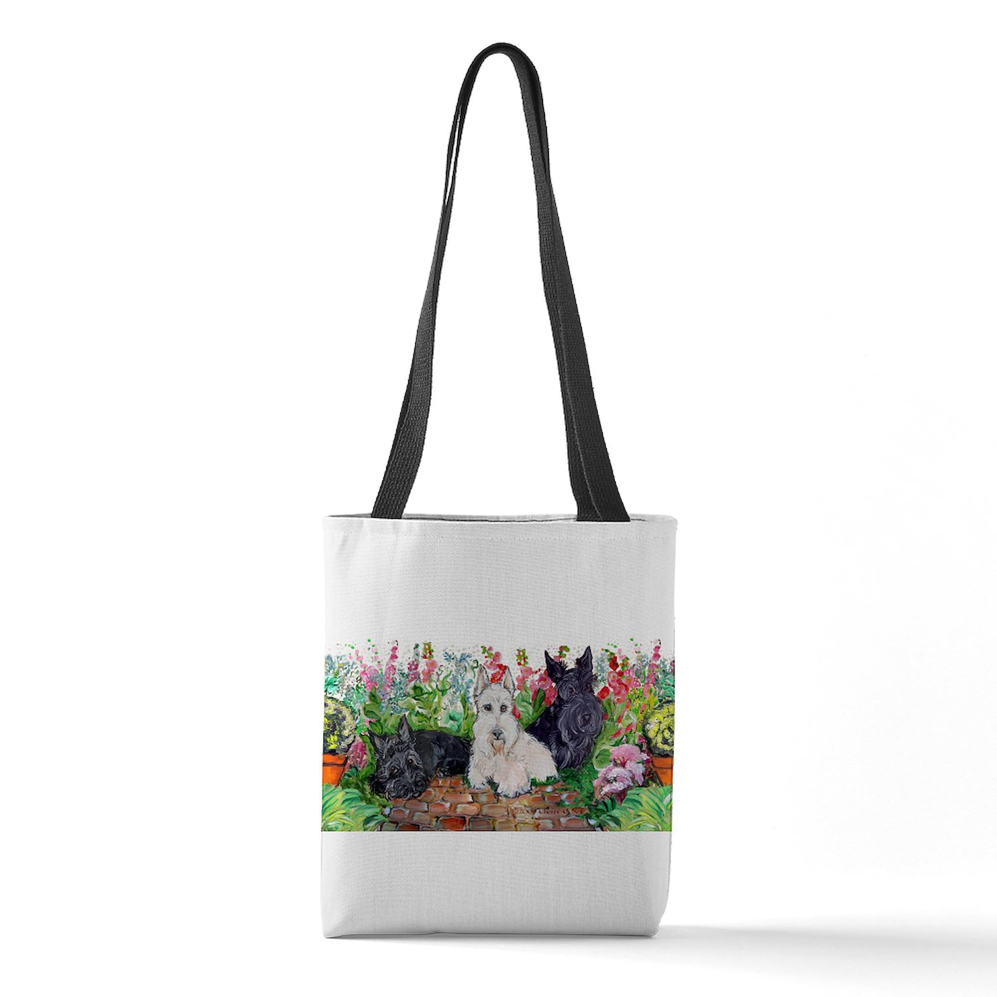 CafePress Scottie Garden Patrol 13"x13" Reusable Grocery Shopping Sling Tote Bag