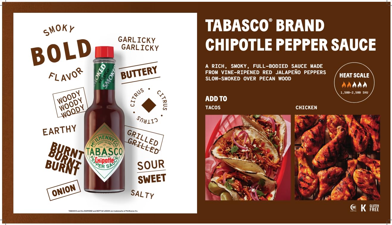 Tabasco To Go 3 x 3.7 ml Original Salsa Roja, Verde Jalapeño, Chipotle