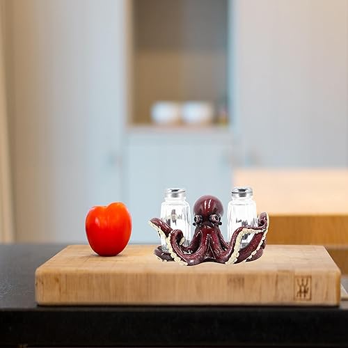 Miniatura 7 de Comfy Hour Soporte para botella de sal y pimienta de pulpo (botella incluida/no incluida), poliresina, Western Retro
