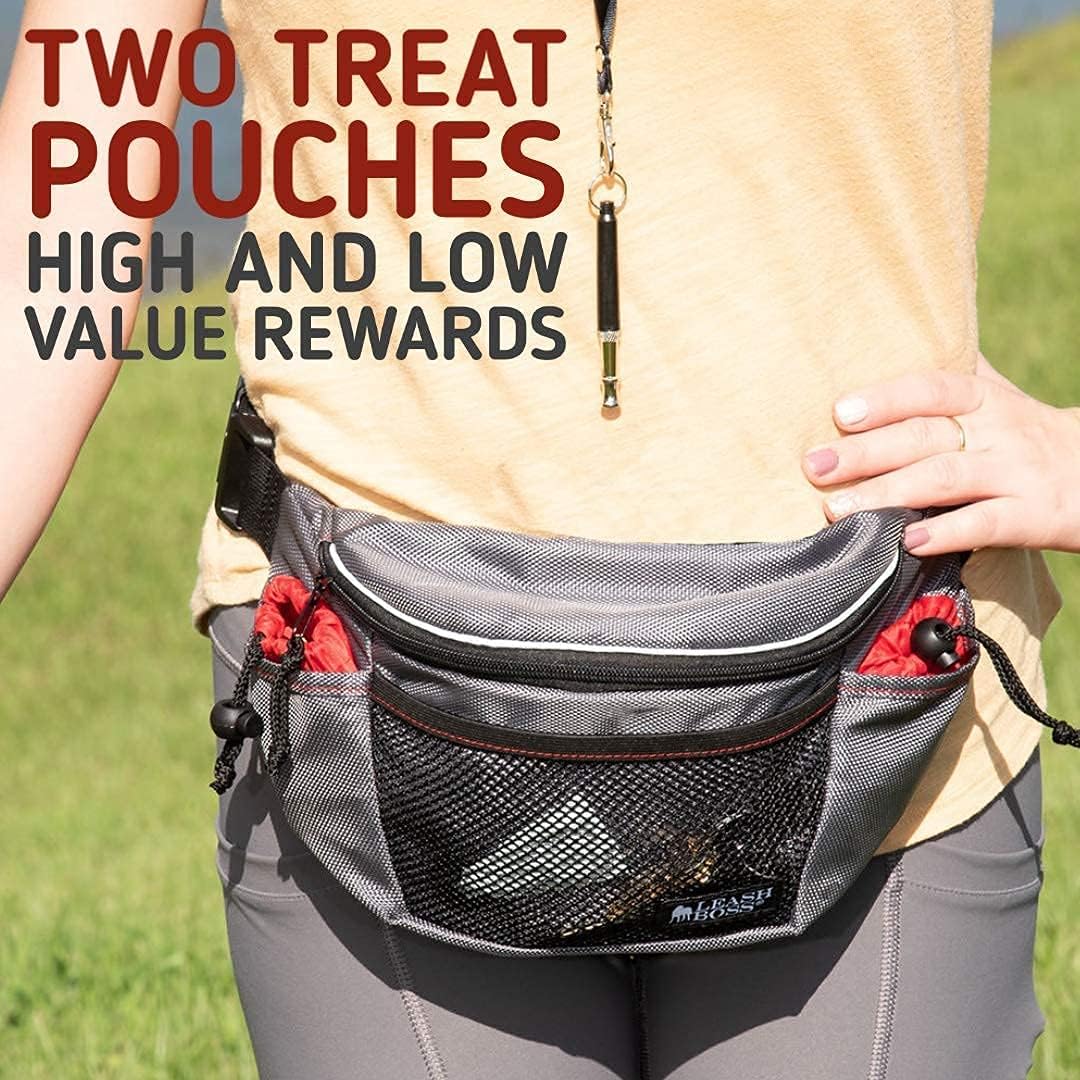 Leash Boss PackUp Pouch and Trainer Pack - Dog Walking and Training Fanny Packs with Poop Bag Dispensers