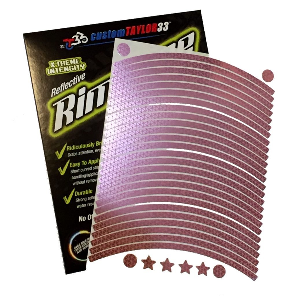 customTAYLOR33 Special Edition Pink High Intensity Grade Reflective Copyrighted Safety Rim Tapes, 11" (Rim Size)