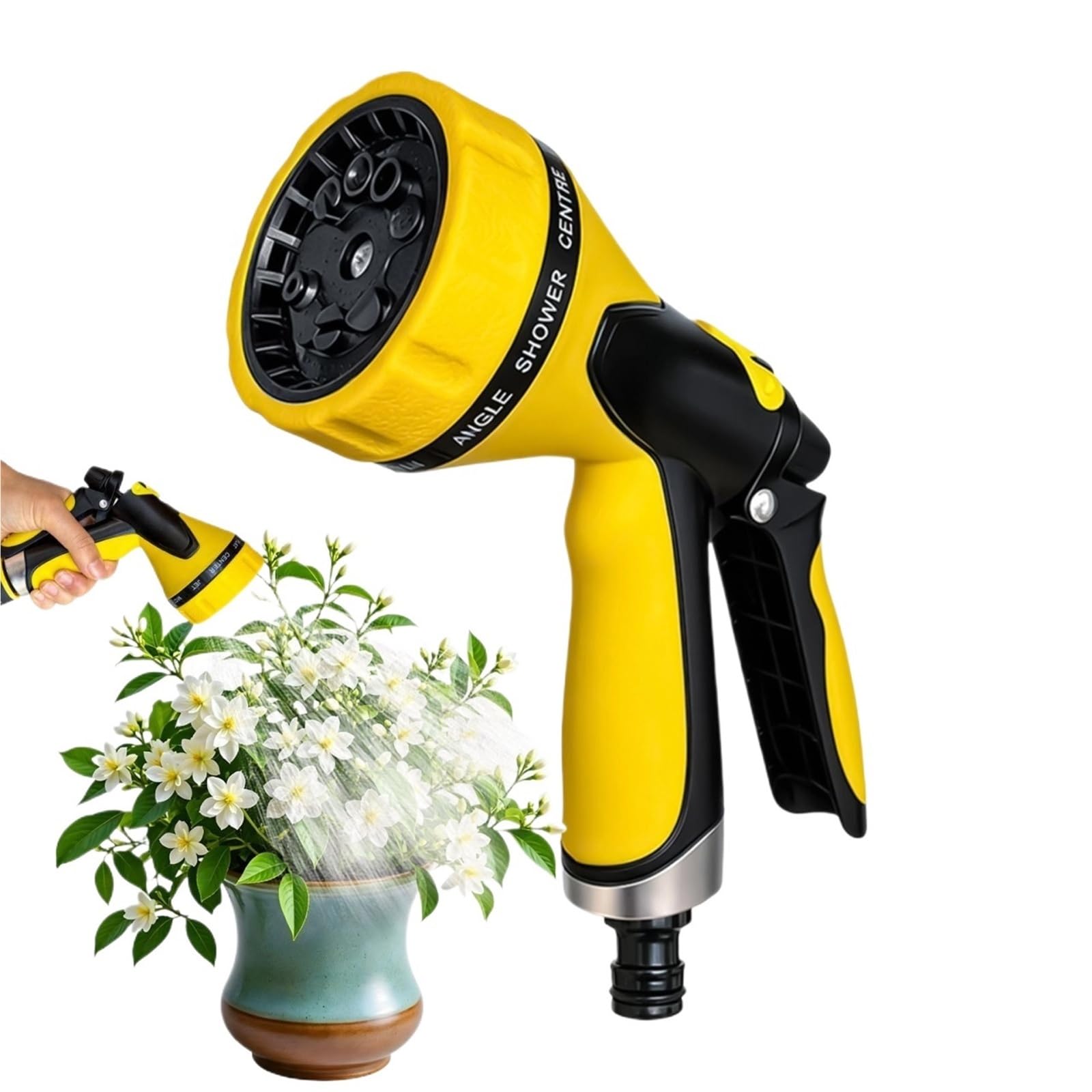Lcvzxcfkx 01 Nozzle 10 Adjustable Patterns Heavy Duty Sprinkler Hose Water Sprayer