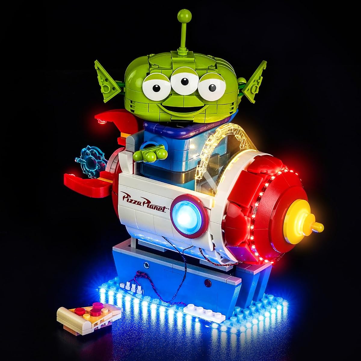 LocoLee Kit de luces compatible con Lego 43307 Alien con Pizza Planet Rocket Ride - Sin modelo real, solo luces, accesorios de iluminación LED para coleccionistas de exhibición LEGO Editions (versión estándar)