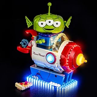 LocoLee Light kit Compatible with Lego 43307 Alien with Pizza Planet Rocket Ride- No Actual Model Only Lights, LED Lighting Accessories for LEGO Editions Display Collectors (Standard Version)