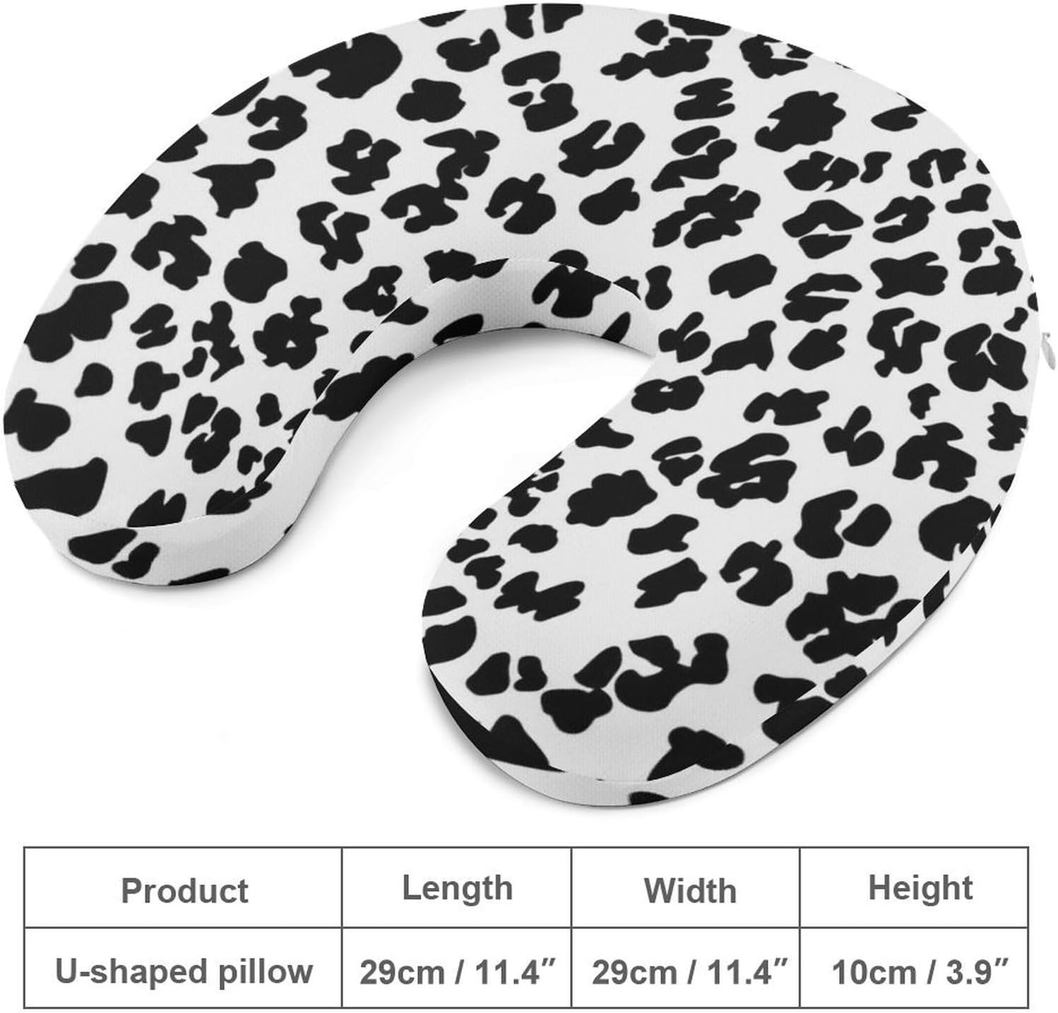 Dalmatian Print Travel Pillow U Shape Neck Pillow Washable Pillowcase for Sleeping Chair