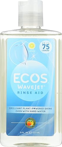 Ecos Wave Jet Dish Rinse Aid - Líquido de 8 onzas paquete de 1