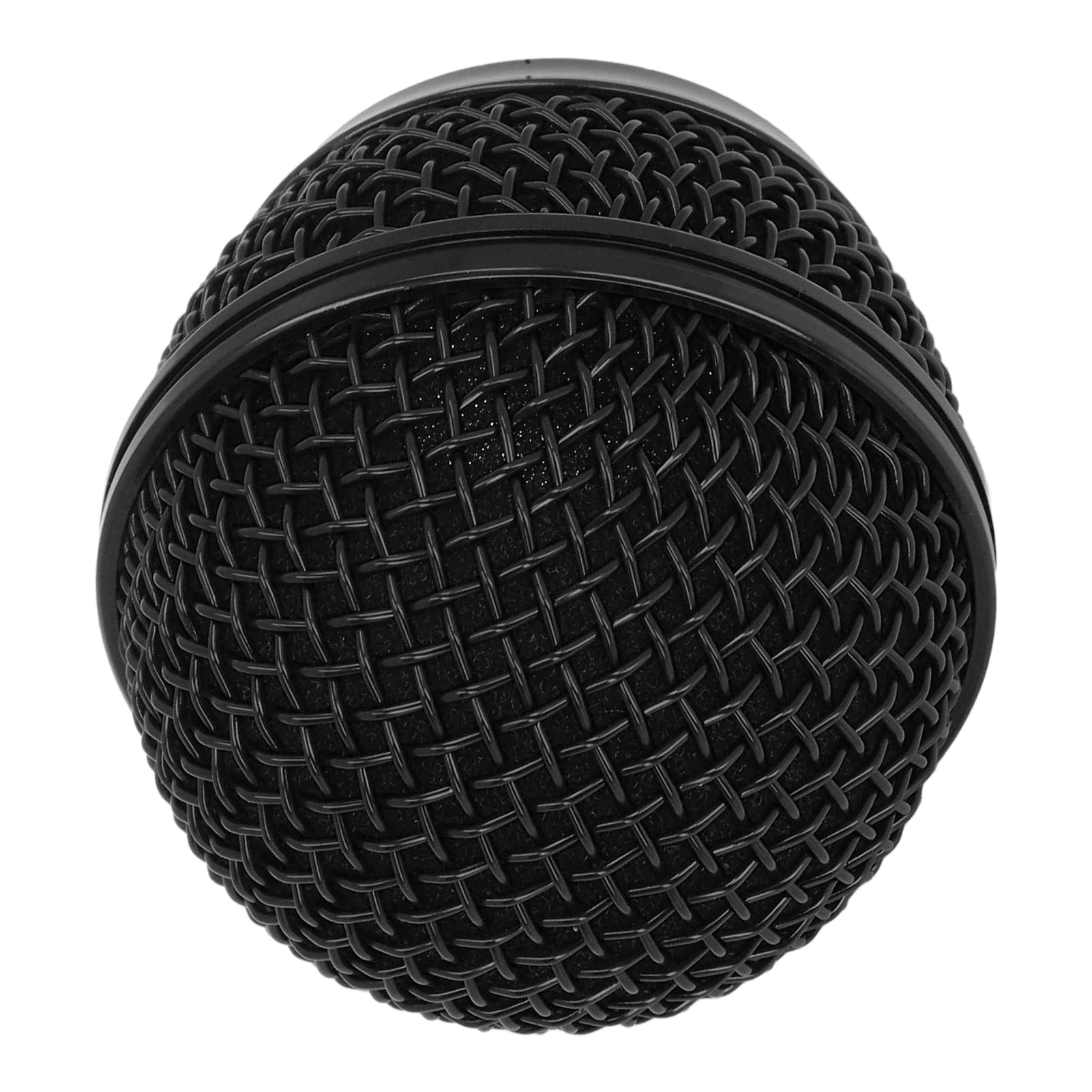Sostituzione della Testa della Griglia del Microfono a Rete per SM58S BETA58A UT2 PGX24 SLX4 Protezione Antivento in Schiuma di Acciaio Protettiva (BLACK)