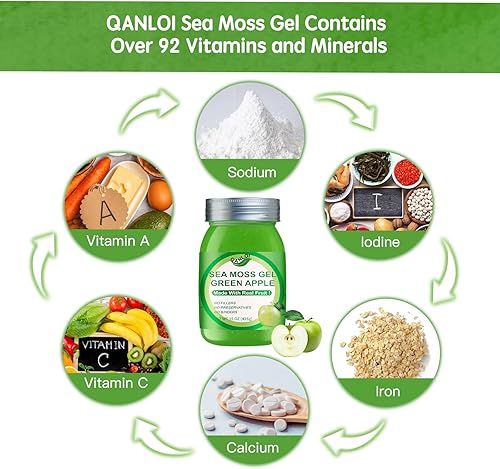 Miniatura 6 de Sea Moss Raw - Gel natural de musgo marino de 15 onzas con musgo marino irlandés, apoyo inmunológico y digestivo, suplementos antioxidantes
