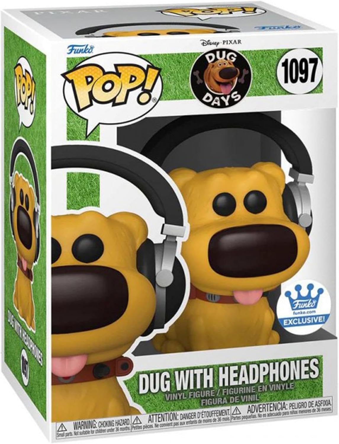 Funko Dug Days POP! Disney Vinyl Figurine Dug with Headphones 9 cm