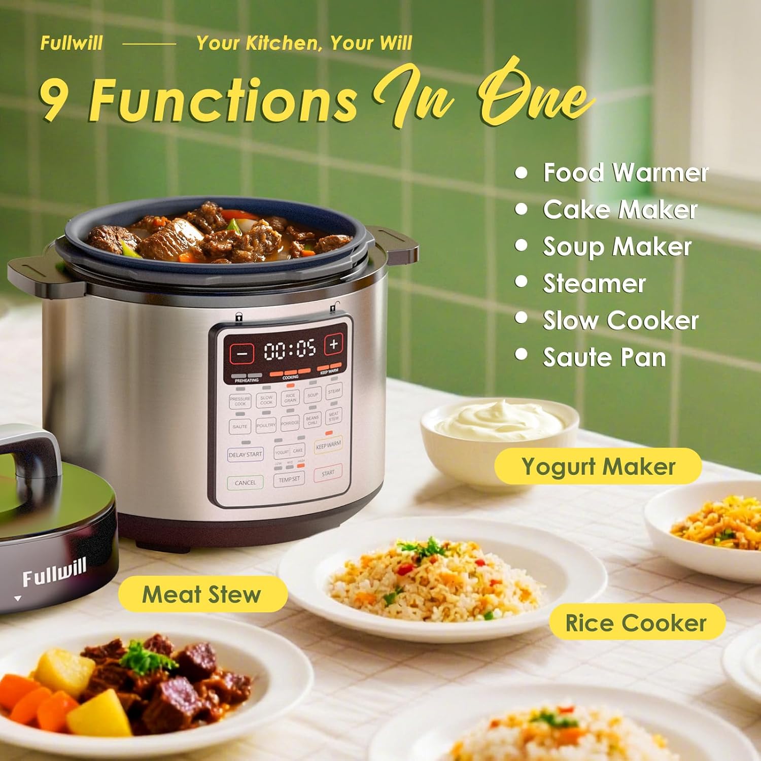 Unlock Culinary Creativity: Fullwill 9-in-1 Electric Pressure Cooker Review