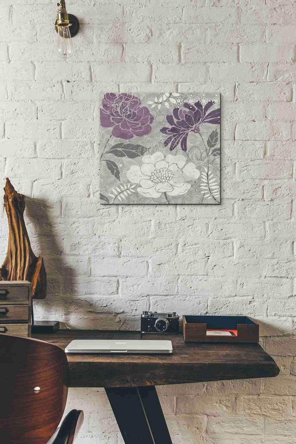 Epic Graffiti 'Morning Tones Purple II' by Daphne Brissonet, Canvas Wall Art, 12"x12"