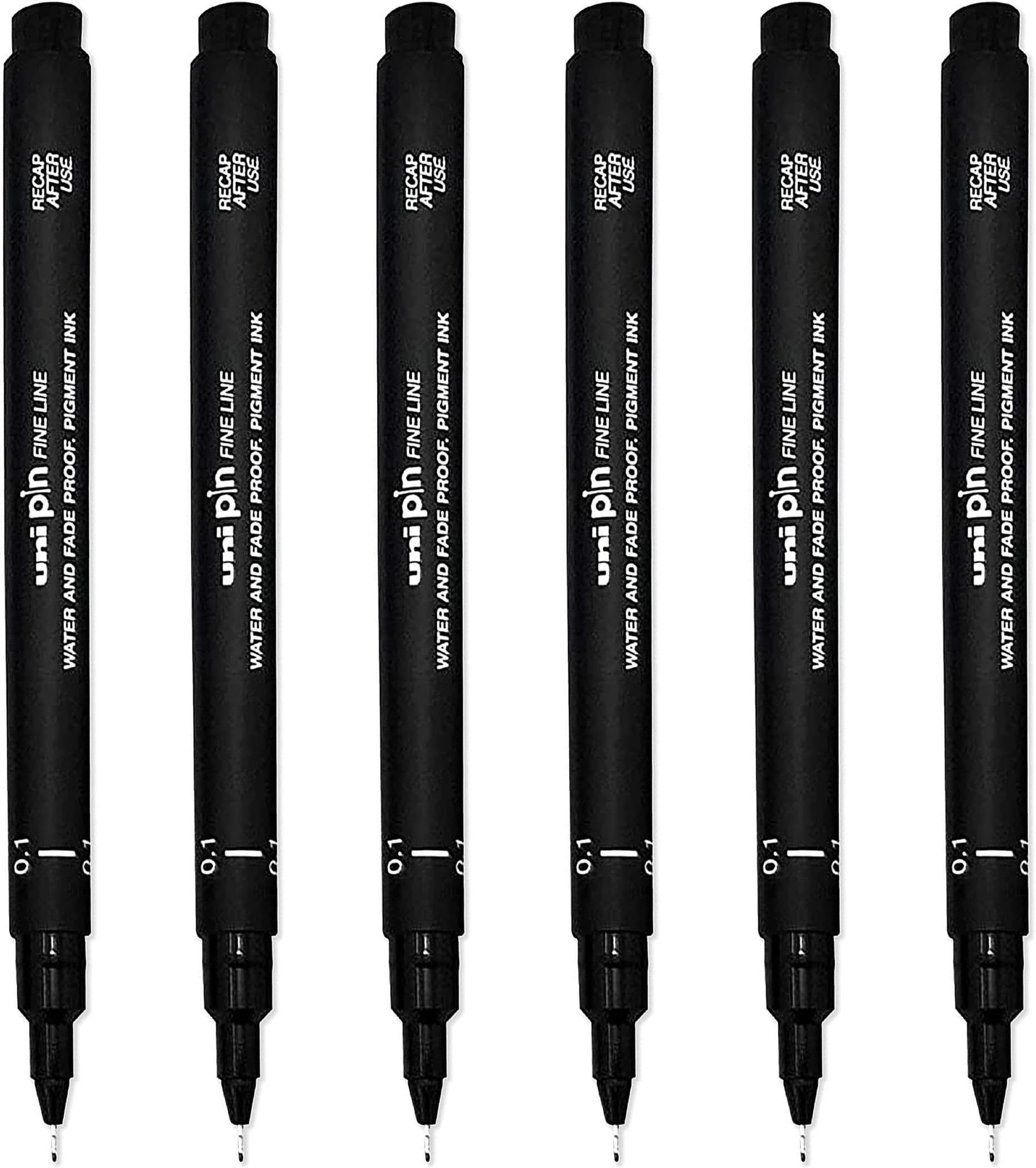 uni-ball Uni Ball Pin Black Technical Drawing Marker Pen 0.1mm - Box of 12 Pens