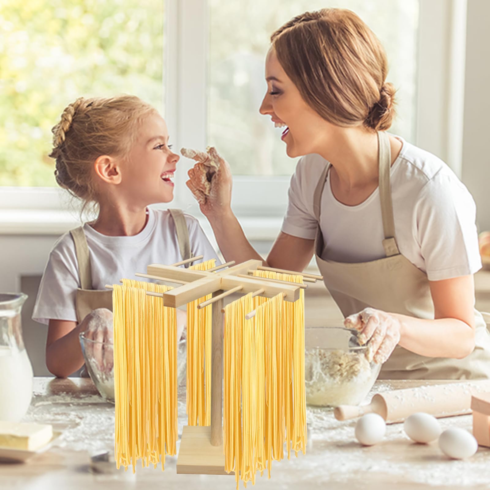 Estante De Secado De Pasta, Estante Grande De Madera