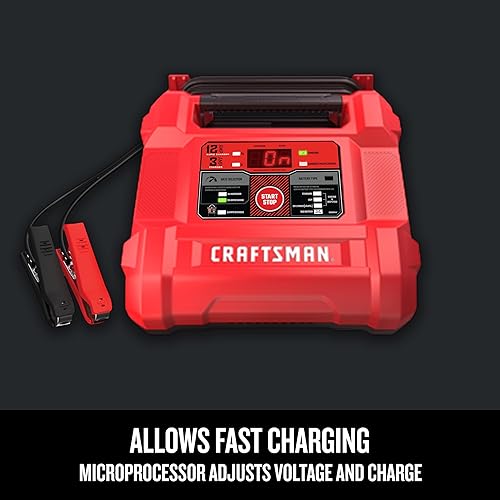 Miniatura 3 de CRAFTSMAN CMXCESM258 - Cargador, mantenedor, desulfatador y comprobador de batería automotriz 4 en 1 totalmente automático, 12 amperios, 6/12