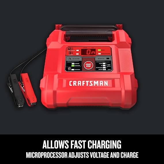 CRAFTSMAN 12A Car Battery Charger & Maintainer, 6V/12V CMXCESM258