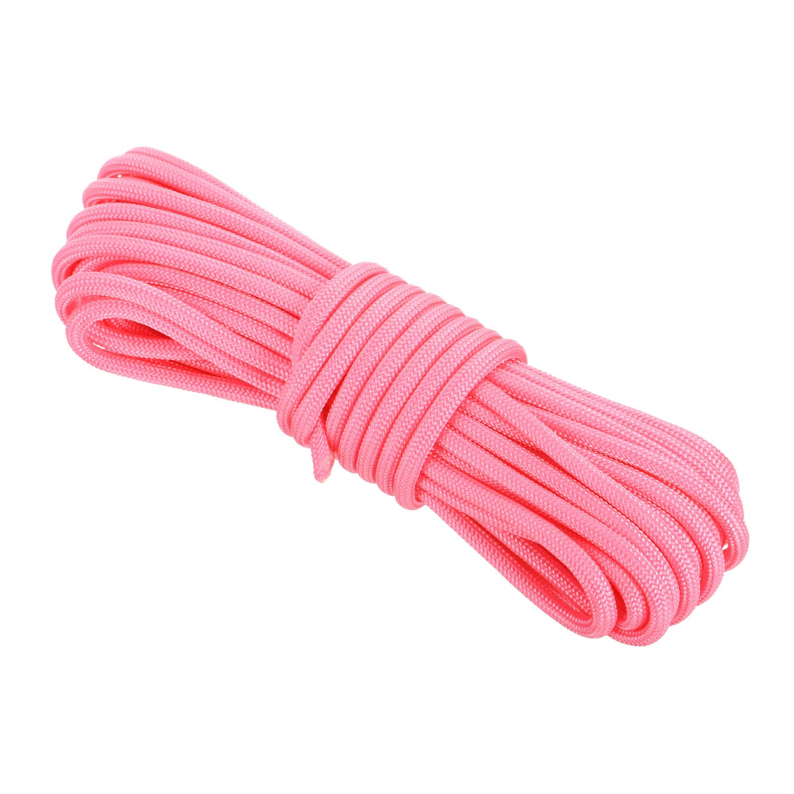 Rebower 550 Paracord Rope 8m, 4mm Thin Paracord Nylon Cord 7-Strand Core [for Tent Camping Outdoor Gear] - Fluorescent Pink