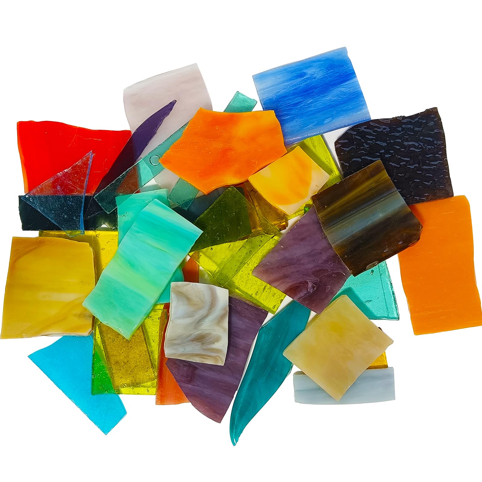 Selliner Mixed Colors (200G/7Oz Pack) Stained Glass Pieces Mosaic Tile Mit Colors And Shapes