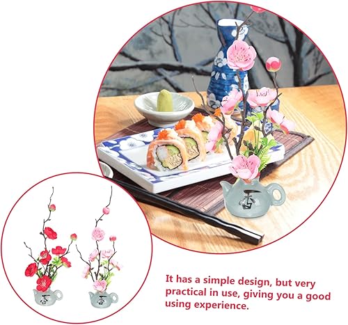 Miniatura 6 de OSALADI 2 piezas de decoración de platos de columpio chinos decoración de tartas adornos de sushi restaurante decoración de escritorio sushi